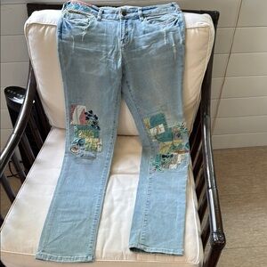 Sundance Women's Light Blue Patchwork Jeans